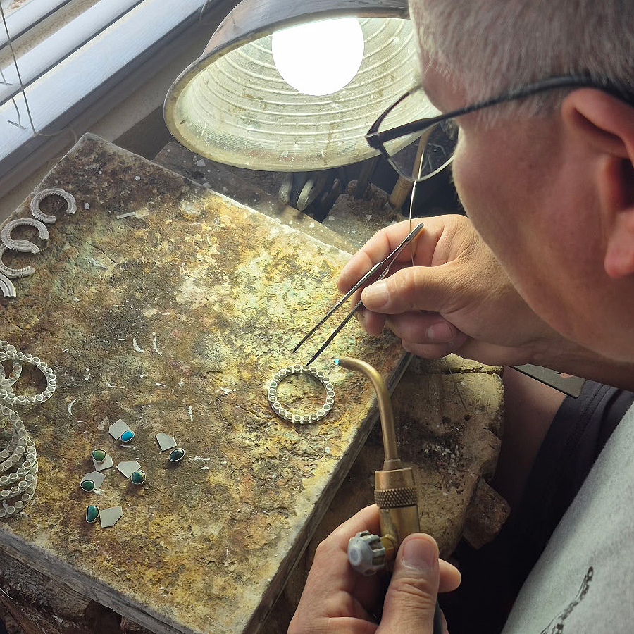 Melvin Francis at workbench