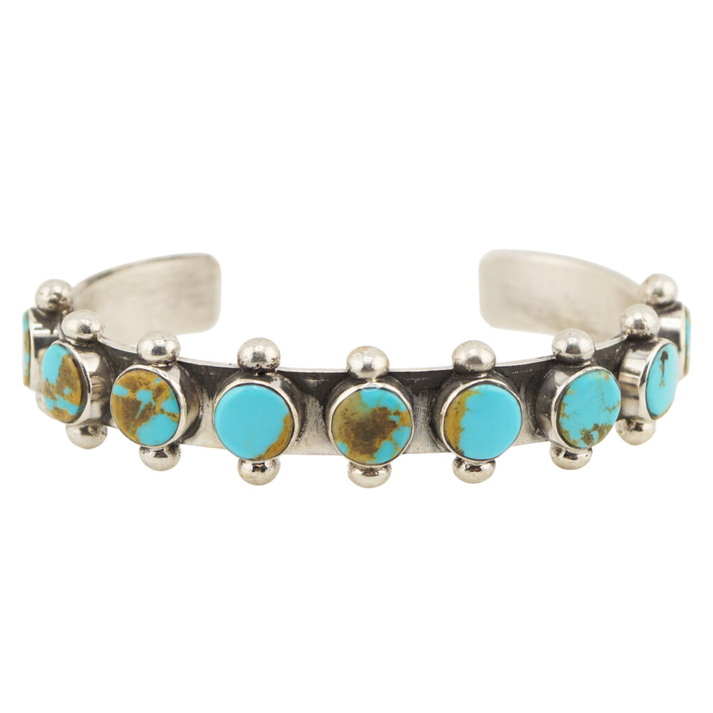 Turquoise Mountain Row Cuff by Melvin Francis (Navajo)
