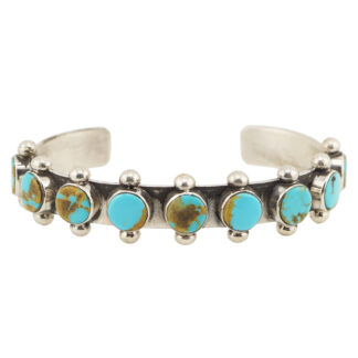 Turquoise Mountain Row Cuff by Melvin Francis (Navajo)