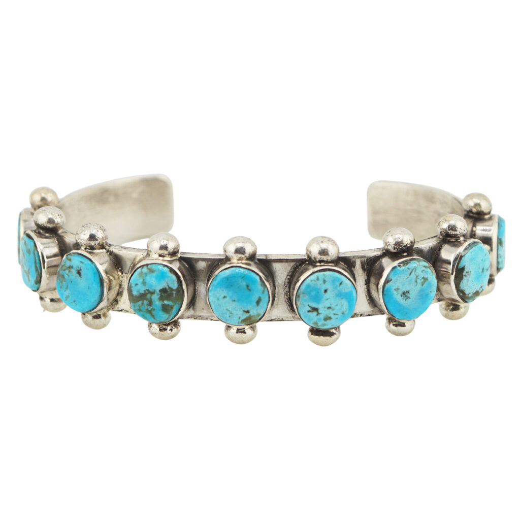 Kingman Round Row Cuff by Melvin Francis (Navajo)